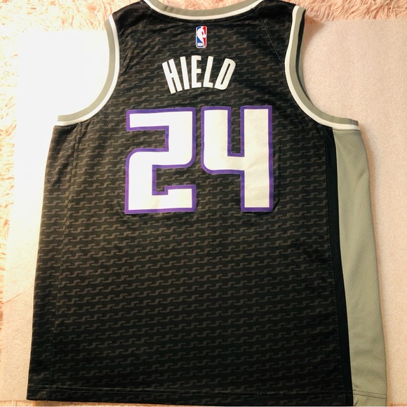 BUDDY HIELD #24 Sacramento Kings Black Swingman Nike NBA Basketball Jersey - Picture 2 of 9